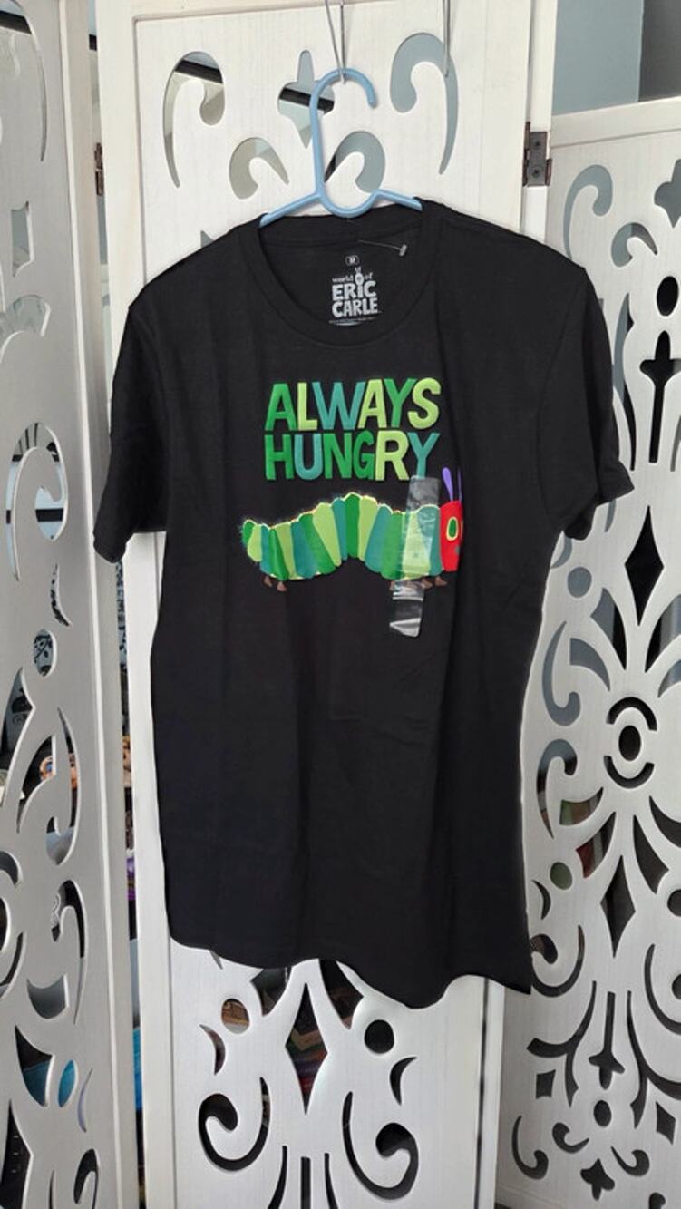 World of Eric Carle Very Hungry Caterpillar Always Hungry Tee Black M Graphic